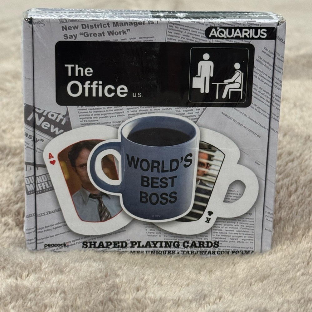 The Office Shaped Playing Cards - Black and White
